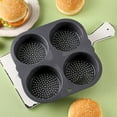thumbnail image 4 of 2 Pcs Silicone Hamburger Bun Pan 4-Cavity Non Stick  Baking Mold, 4 of 7