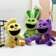 thumbnail image 3 of Criaturas sonrientes, serie de animales de terror, muñeco de gato morado, muñeco de peluche, 3 of 5