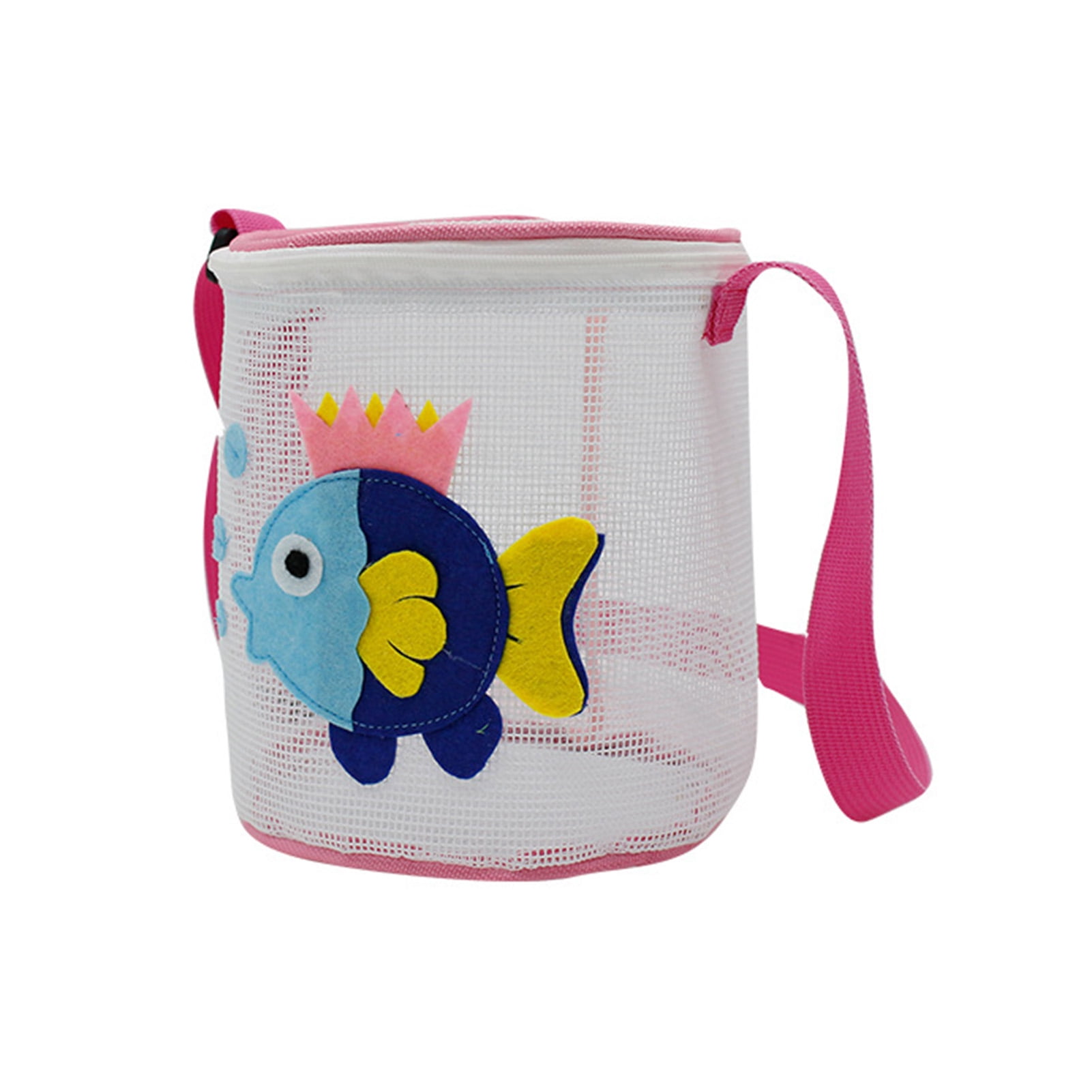 Beach Toy Bag Seashell Shell Bags for Kids Boy Zipper and Girl Colorful Mesh Beach Bags Kids for