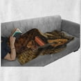 thumbnail image 5 of Music Soft Flannel Fleece Throw Blanket, Music Instruments on Wooden Stage in Pub Beverage Cafe Counter Bar, Cozy Plush for Indoor and Outdoor Use, 60" x 80", Dark Orange Sand Brown, by Ambesonne, 5 of 5