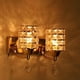 thumbnail image 2 of Luces de pared de cristal decorativas de moderno, lámpara de pared de cabecera para decoración para hogar, bombilla de enchufe incluida reg Cabezal doble E27, 2 of 8