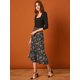 thumbnail image 2 of Falmidi fluicon dobladillo con volantes escalonados y cintuelástiestampapamujer Negro-Floral M, 2 of 7