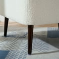 thumbnail image 6 of Modern Accent Chair,Teddy Fabric Living Room Chairs Comfy Reading Chair,Mid Century Accent Chair, Lounge Arm Chairs Armchair for Living Room Bedroom (White), 6 of 7