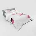 thumbnail image 3 of Ambesonne Nature Bedding Set 3 Pcs, Blossom Branch Flowers, Twin XL, Pink Maroon Burgundy, 3 of 3