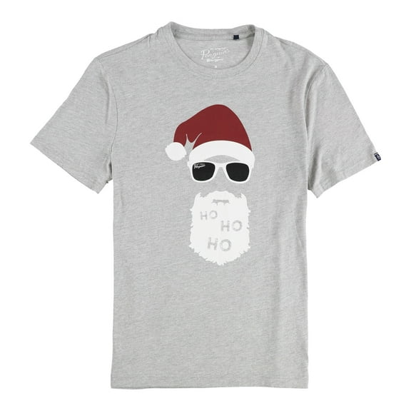 Original Penguin Mens Ho Ho Ho Graphic T-Shirt, Grey, Medium