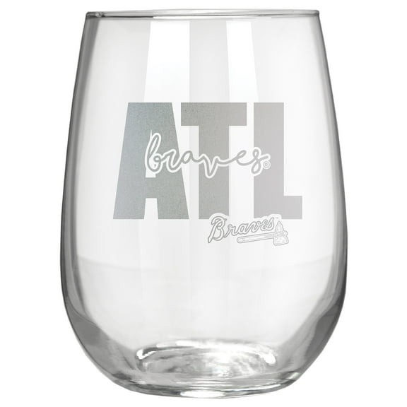Atlanta Braves Etched 17oz. City Stemless Wine Glass