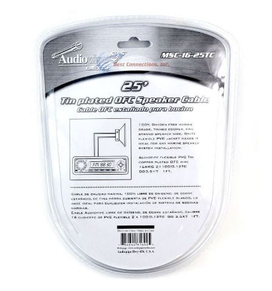 Audiopipe MSC-16-25TC 16 Gauge 25 ft. Tin Copper Speaker Wire Marine Grade