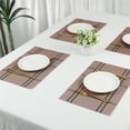 thumbnail image 7 of Unique Bargains Placemat Set of 6 for Dining Table Decor Washable Table Placemat Gray Pink, 7 of 7