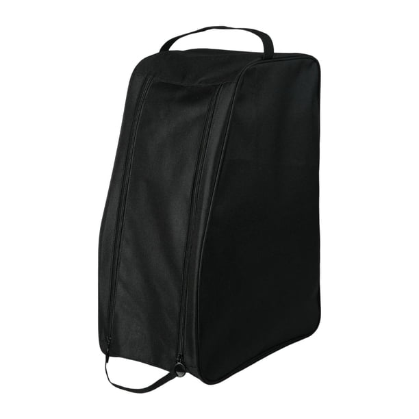 Bolsa para botas, resistente al polvo, con cierre de cremallera, organizador, bolsa de zapatos de tubo largo con asa superior negro