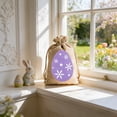 thumbnail image 7 of Easter Gift Bags 3.94x5.91inch Egg & Carrot Pattern Treat Drawstring Linen Bags,Easter Burlap Goodie Bags,Gift Wrap Storage Bag for Spring Egg Hunt Birthday Party Supplies, 7 of 7