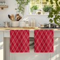 thumbnail image 4 of Red Moire Waves Kitchen Towels Set of 1, Modern Abstract Art Geometric Absorbent Dish Towels for Kitchen, Microfiber Hand Towel, Quick Drying Tea Towel for Cleaning Decorative Dishcloths, 4 of 7