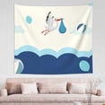 thumbnail image 1 of Birds & Balloons Tapestry, Infant Birth Announcement Style Wall Decor Home Decor Bedroom Living Room Dorm Tapestry Room Wall Hanging 60" x 51", 1 of 7