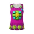 thumbnail image 4 of Lsque Geometry Dash Printed Workout Tank Tops for Women, Athletic Sports Tank Tops, Compression Sleeveless Dry Fit Shirts,Sleeveless Yoga Shirt-Large, 4 of 9