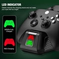 thumbnail image 3 of Estación de carga de baterías recargables para mandos Xbox Series X/S y Xbox One/S/X/Elite, incluye 2 baterías de 1800 mAh y base de carga con 4 tapas para baterías, 3 of 7