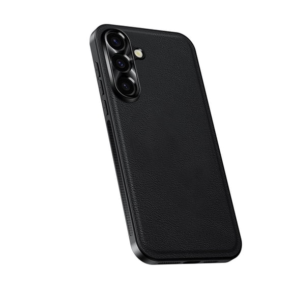 Classic Case for Samsung Galaxy A36 5G, Premium PU Leather   PC Protective Wireless Charging Ultra Slim Shockproof Anti-Slip Scratch-Resistant Drop Protection Phone Case Cover, Black