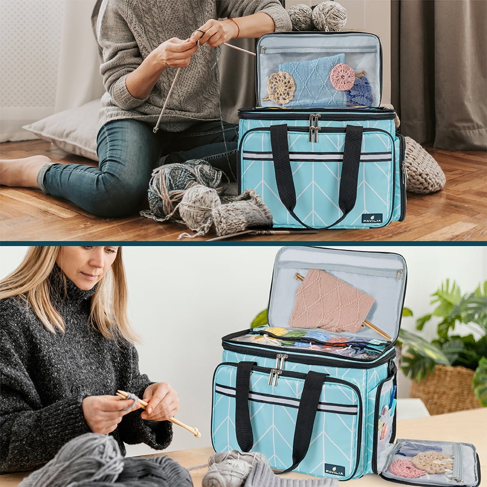 Peony Textile Yarn Organizer, Wool Knitting Organizer With Delicate  Pattern, Portable Knitting Organizer - Ideal For Knitting Lovers