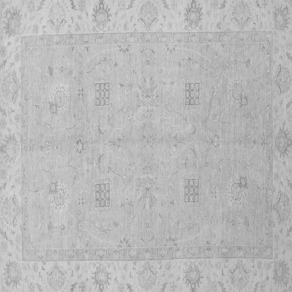 Ahgly Company Indoor Square Oriental Gray Traditional Area Rugs, 8' Square