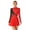 Red, variant on Ocealan Women's Ice Figure Skating Leotard Dresses Color Block Patchwork Sheer Mesh Lyrical Dance Black XXL