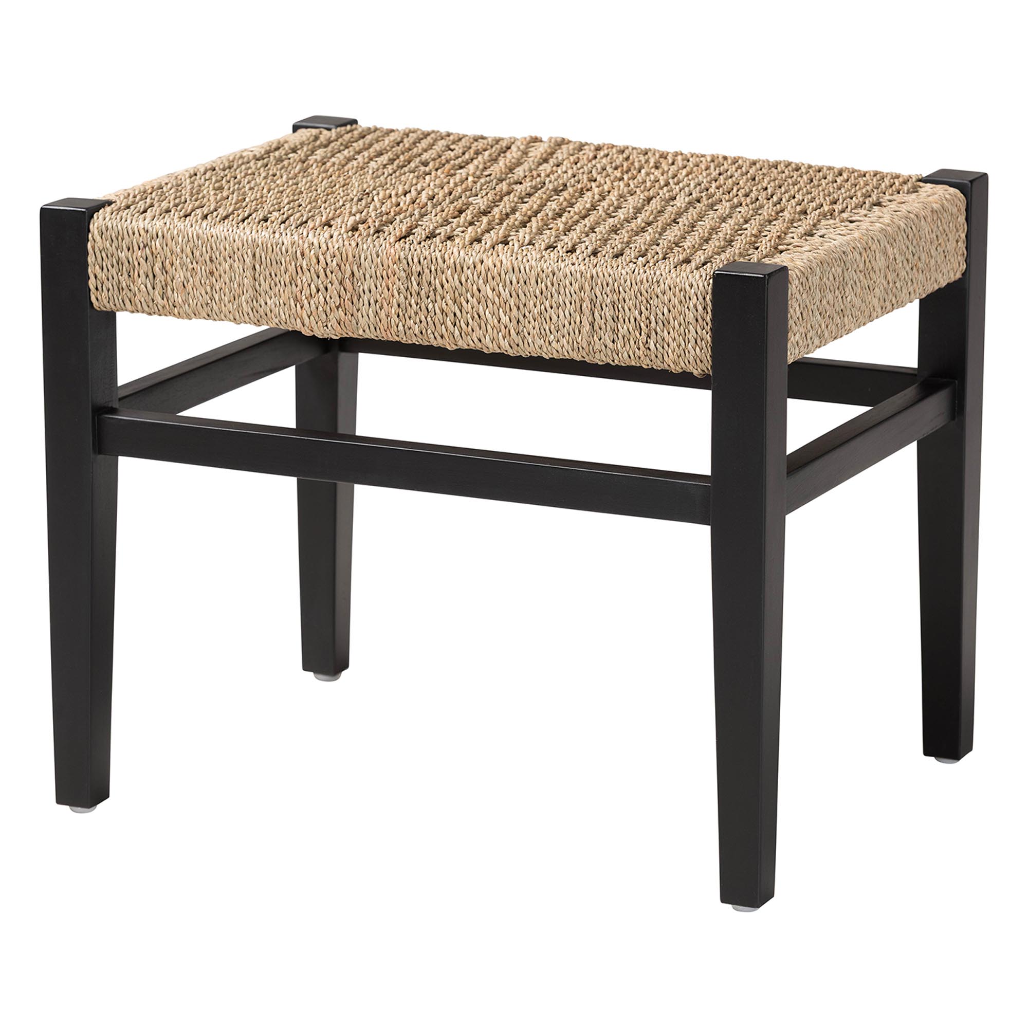 bali & pari Amber Boho Accent Bench, Natural Brown