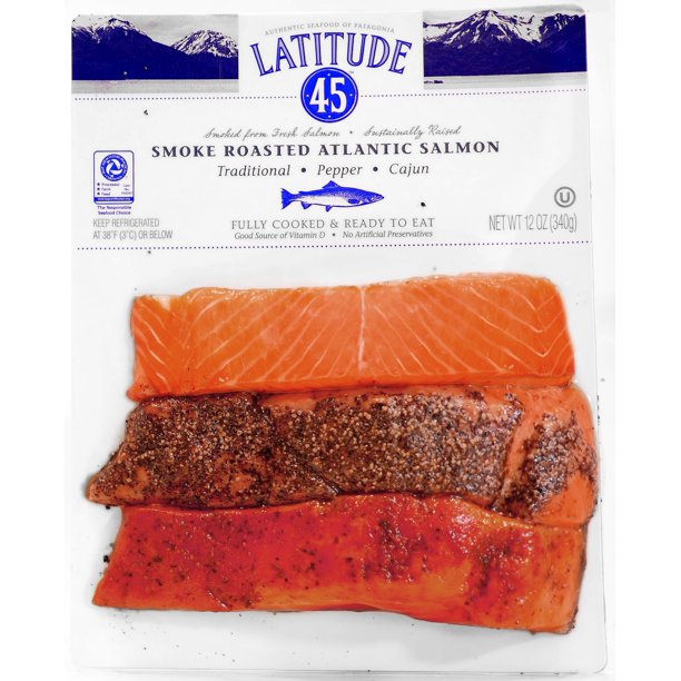 Latitude 45 Smoke Roasted Atlantic Salmon Trio Pack 12 Oz Walmart Com