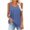 #03 Blue, variant on Women's Camisole Tops Fashion Double Spaghetti Strap Pleated Tank Top Summer Lightweight Sleeveless T-Shirts Casual Loose U-Neck Blouses Long Vest Top