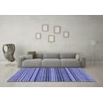 thumbnail image 3 of Ahgly Company Machine Washable Indoor Square Oriental Blue Modern Area Rugs, 8' Square, 3 of 4