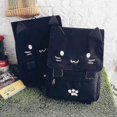 thumbnail image 1 of Embroidery Cute Cartoon Backpack Cat Ear Girl Schoolbag For Teenage Women Casual Black Canvas School Teen Backpack, 1 of 5