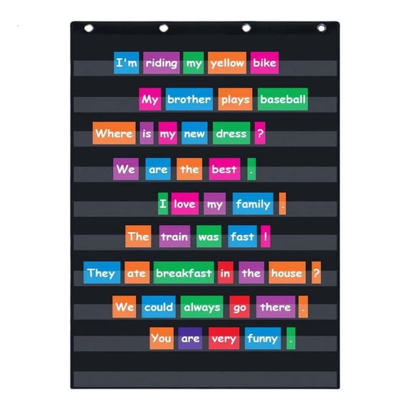 Standard Pocket Charts Clear 10 Pocket Charts Wall Hanging Pocket Charts for Teacher Lessons in a Classroom or Home Use