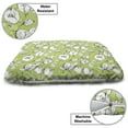 thumbnail image 3 of Tangerine Pet Bed, Repeating Pattern of Sketch Drawn Citrus Fruit with Leaves, Chew Resistant Pad for Dogs and Cats Cushion with Removable Cover, 24" x 39", Pistachio Green Emerald, by Ambesonne, 3 of 4