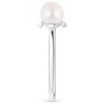 thumbnail image 3 of Angara Japanese Akoya Cultured Pearl and Diamond Bar Ring in 14K White Gold for Women | June Birthstone Jewelry for Her, 3 of 8