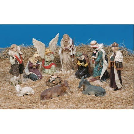 LB International 11 Piece Nativity Figures Christmas Decoration Set