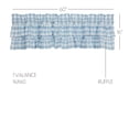 thumbnail image 2 of VHC Brands Annie Buffalo Blue Ruffled Check Farmhouse Kitchen Curtain Valance 16x60, 2 of 7
