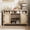 Natural Wood, variant on Farmhouse 59 ines Sideboard Buffet Cabinets with Wine Rack Modern Coffee Bar Cabinet for Home Liquor Kitchen Storage Cupboard with Door Sideboard for Dining Room/Living Room/Restaurant -Black