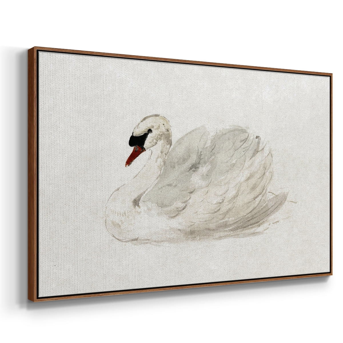 Vintage Animal Print-XLIV By Wexford Home Framed in Walnut Wood Gallery Wrapped Canvas 17 in. x 25 in.
