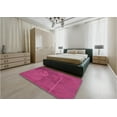 thumbnail image 5 of Ahgly Company Machine Washable Indoor Square Transitional Neon Pink Area Rugs, 8' Square, 5 of 7