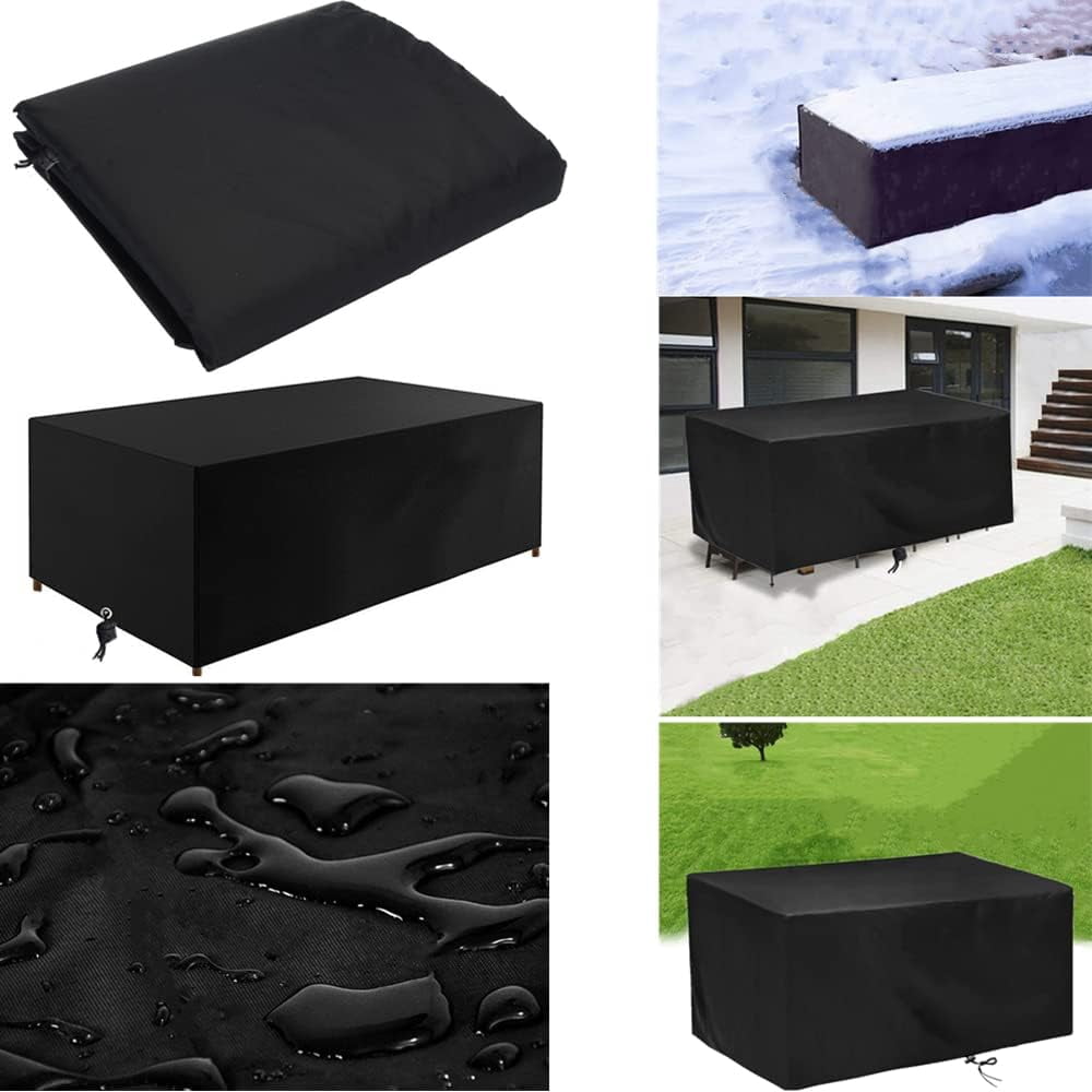 Patio Furniture Covers, Outdoor Furniture Cover Waterproof 102 x 48 x 30 Inch Outdoor Table Chair and Sofa Covers Heavy Duty for Rain, Dust Snow, Rectangular (260x120x75cm)