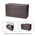 thumbnail image 5 of Peaktop Wicker 154 Gallon Patio Storage Deck Box, Brown, 5 of 5