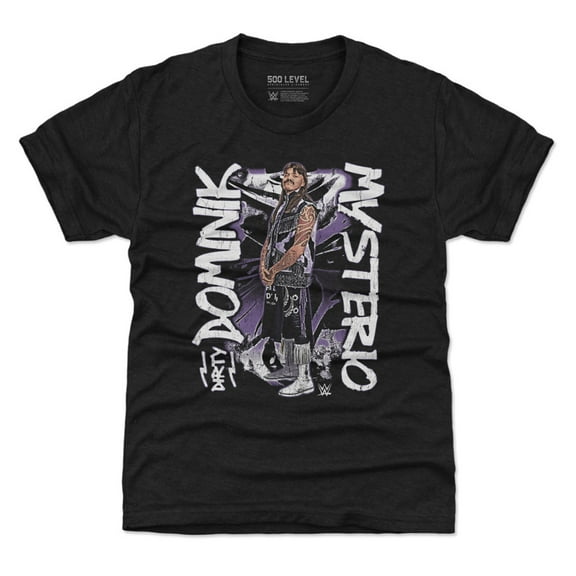 Youth 500 Level Heather Black Dominik Mysterio Grunge T-Shirt