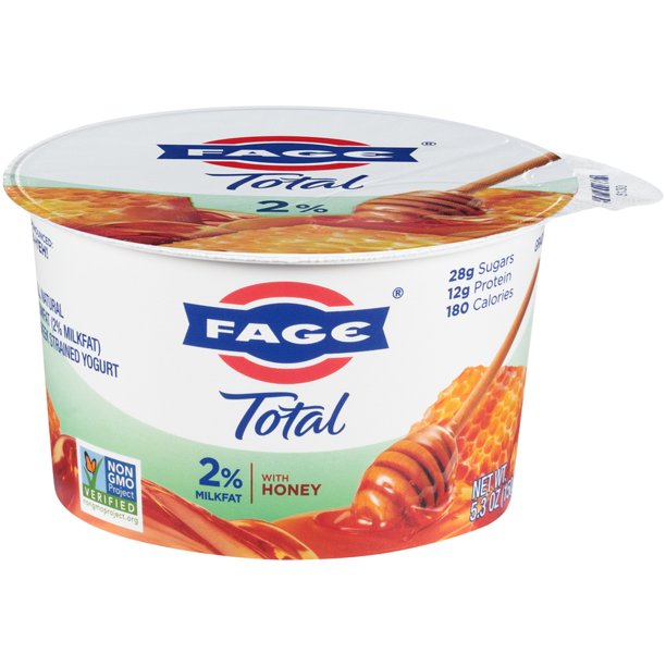 Fage Total 2 Milkfat with Honey All Natural Lowfat Greek Strained