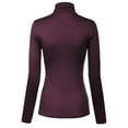 thumbnail image 4 of MixMatchy Women's Long Sleeve Turtleneck Lightweight Pullover Slim Fit Top, 4 of 4