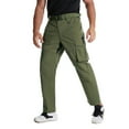 thumbnail image 5 of SOOMLON Men's Business Casual Pants Pocket Casual Pants Multi Overalls Pants Elastic Training Trousers Sports Pants Green M, 5 of 9