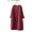 Red, variant on ZANZEA Women Pure Color Long Tops Casual Vintage Corduroy Midi Dress