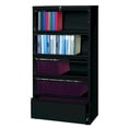 thumbnail image 2 of Hirsh 36 inch Wide 5 Drawer Metal Lateral File Cabinet with Roll-Out Shelves for Home and Office, Holds Letter, Legal and A4 Hanging Folders, Black, 2 of 3