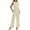 YJ017-Apricot, variant on Vine Women Jumpsuits One Piece Jumpsuits for Women Dressy Casual Outfits Sleeveless Mock Neck Wide Leg Jumpsuits With Pockets S-2XL