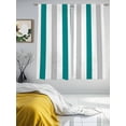 thumbnail image 2 of Teal Grey Striped Sheer Curtains for Living Room Bedroom Geometric Vertical Stripes Minimalist Sheer Curtains 72 Inch Long 2 Panels Set Light Filtering Curtain Window Treatments Drapes, 2 of 6