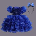 thumbnail image 4 of Odeerbi 2025 Children's Dress Girl Sleeveless Princess Dress Sequin Mesh Dress Tufted Dress, 4 of 6