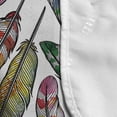 thumbnail image 4 of Colorful Microwave Oven Cover, Pattern of Illustrated Abstract Feathers in Warm Colors with Little White Spots, Water Resistant Organizer with Pockets for Kitchen, 36" x 12", Multicolor, by Ambesonne, 4 of 4