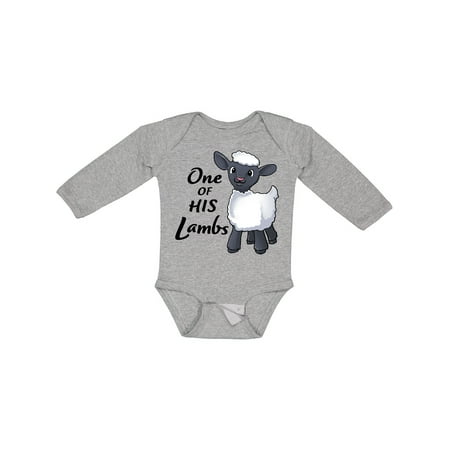 

Inktastic One of His Lambs- Easter Sheep Gift Baby Boy or Baby Girl Long Sleeve Bodysuit