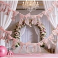 thumbnail image 5 of Feledorashia Bow Ribbon Garland, Party Bunting Decoration, Streamer for Wedding Birthday Shower Anniversary Wall Backdrop Table and Decor, Preassembled Fabric Bows with Continuous Cord and Shape, 5 of 6