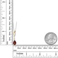 thumbnail image 6 of Gem Stone King 925 Silver and 10K Yellow Gold Red Garnet and White Lab Grown Diamond Pendant Necklace for Women | 1.43 Cttw | Gemstone January Birthstone | Pear Shape 9X6MM | With 18 inch Chain, 6 of 6